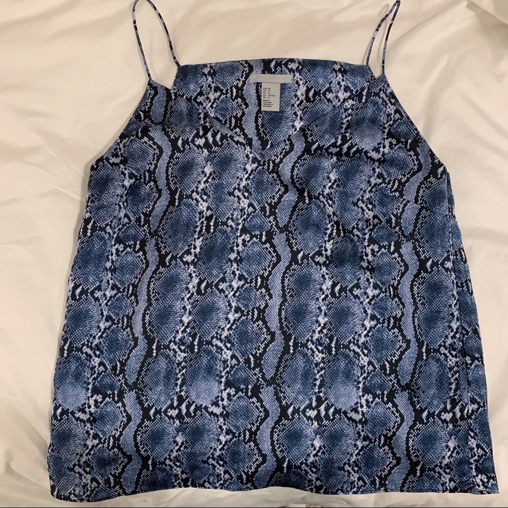 Blue Snakeskin Camisole